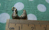 Accessories - 20 Pcs Of Antique Bronze Lovely Swirly Bra Charms 14x15mm A527