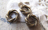 Accessories - 20 Pcs Of Antique Bronze Lovely Twisted Coiled Ring  11mm A2374