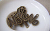 Accessories - 20 Pcs Of Antique Bronze Lovely Word No Charms 20x22mm A4691