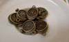 Accessories - 20 Pcs Of Antique Bronze Mechanical Watch Clock Charms Pendants  12x20mm A7339
