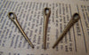 Accessories - 20 Pcs Of Antique Bronze Metal Pin Spikes Charms 5x39mm A1493