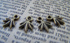 Accessories - 20 Pcs Of Antique Bronze Mini Leaf Charms 8x12mm A361