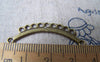 Accessories - 20 Pcs Of Antique Bronze Multiple Loops Curved Bar Connectors 13x37mm A315