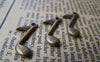 Accessories - 20 Pcs Of Antique Bronze Music Note Charms 7x24mm A3421