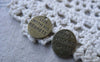 Accessories - 20 Pcs Of Antique Bronze Oval Charms Pendants 13x15mm A7598