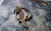 Accessories - 20 Pcs Of Antique Bronze Parrot Ring Charms 15x28mm A296