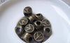 Accessories - 20 Pcs Of Antique Bronze Peace Symbol Beads Charms 7x10mm A4895