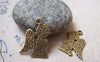 Accessories - 20 Pcs Of Antique Bronze Praying Angel Charms 16x24mm Double Sided A5794