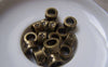 Accessories - 20 Pcs Of Antique Bronze Rhombus Flower Round Ring Charms 5x9mm A4877