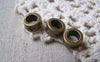 Accessories - 20 Pcs Of Antique Bronze Rhombus Flower Round Ring Charms 5x9mm A4877