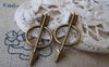 Accessories - 20 Pcs Of Antique Bronze Ring Arrow Charms 13x28mm A2318