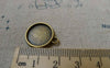 Accessories - 20 Pcs Of Antique Bronze Round  Base Settings Pendant Double Sided Match 14mm Cabochon A5649