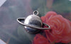 Accessories - 20 Pcs Of Antique Bronze Satellite Flying Around The Globe Charms 15x22mm A7570
