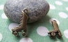 Accessories - 20 Pcs Of Antique Bronze Skating Shoes Charms 11x20mm A3285