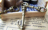 Accessories - 20 Pcs Of Antique Bronze Skeleton Key Charms Pendants 9x35mm A182