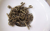 Accessories - 20 Pcs Of Antique Bronze Skeleton Key Heart Key Charms 9x21mm A4652