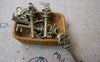 Accessories - 20 Pcs Of Antique Bronze Skull Key Charms 8x28mm A195
