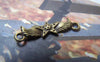 Accessories - 20 Pcs Of Antique Bronze Skull Star Wings Connectors 7x27mm A4913