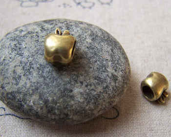Accessories - 20 Pcs Of Antique Bronze Smooth Apple Spacer Beads 7x8mm A5725