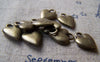 Accessories - 20 Pcs Of Antique Bronze Smooth Heart Charms 10x14mm A1499