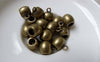 Accessories - 20 Pcs Of Antique Bronze Smooth Necklace Drum Bail Charms 8x12mm A6866