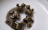 Accessories - 20 Pcs Of Antique Bronze Standing Dog Spacer Beads 12x13mm A5774