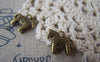 Accessories - 20 Pcs Of Antique Bronze Standing Horse Charms 12x14mm A4605
