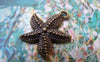 Accessories - 20 Pcs Of Antique Bronze Starfish Charms 18x23mm A4810