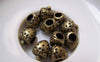 Accessories - 20 Pcs Of Antique Bronze Strawberry Large Hole Beads 8x12mm A5802