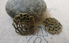 Accessories - 20 Pcs Of Antique Bronze Swirly Filigree Flower Spacer Bead Caps 19mm A6480