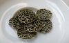 Accessories - 20 Pcs Of Antique Bronze Swirly Filigree Flower Spacer Bead Caps 19mm A6480