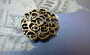 Accessories - 20 Pcs Of Antique Bronze Swirly Filigree Flower Spacer Bead Caps 19mm A6480