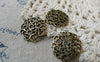 Accessories - 20 Pcs Of Antique Bronze Swirly Filigree Flower Spacer Bead Caps 19mm A6480