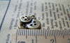 Accessories - 20 Pcs Of Antique Bronze Three Button Charms 13x14mm A3337
