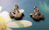 Accessories - 20 Pcs Of Antique Bronze Tiny Bird Charms 10x11mm A276
