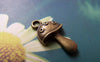 Accessories - 20 Pcs Of Antique Bronze Tiny Mushroom Charms  11x15mm A1723