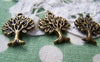 Accessories - 20 Pcs Of Antique Bronze Tree Charms 16x20mm A458