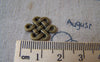 Accessories - 20 Pcs Of Antique Bronze Twisted Chinese Knot Connector Charms 14x17mm A5400