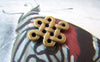 Accessories - 20 Pcs Of Antique Bronze Twisted Chinese Knot Connector Charms 14x17mm A5400