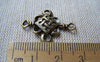 Accessories - 20 Pcs Of Antique Bronze Twisted  Chinese Knot Connector Charms 20x22mm A418