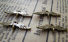 Accessories - 20 Pcs Of Antique Bronze Wing Charms Connectors 8x24mm A2527