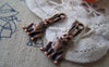 Accessories - 20 Pcs Of Antique Copper Lovely Hare Rabbit Charms 10x23mm A2452
