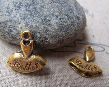 Accessories - 20 Pcs Of Antique Gold Ballet Dress Charms 15x16mm  A2354