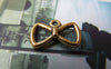 Accessories - 20 Pcs Of Antique Gold  Bow Tie Knot Charms 12x19mm  A795