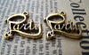 Accessories - 20 Pcs Of Antique Gold English Word Party Charms 19x20mm A1391
