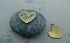 Accessories - 20 Pcs Of Antique Gold Flat Heart Charms 17mm A1354