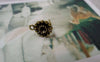 Accessories - 20 Pcs Of Antique Gold Flower Earring Posts With Loop Steel Pin 9mm A6846