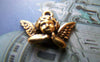 Accessories - 20 Pcs Of Antique Gold Lovely Angel Charms 11x20mm A1542