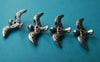 Accessories - 20 Pcs Of Antique Silver 3D Bird Spacer Beads Charms 10x17mm A838