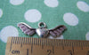 Accessories - 20 Pcs Of Antique Silver 3D Heart Wing Charms  10x28mm A898